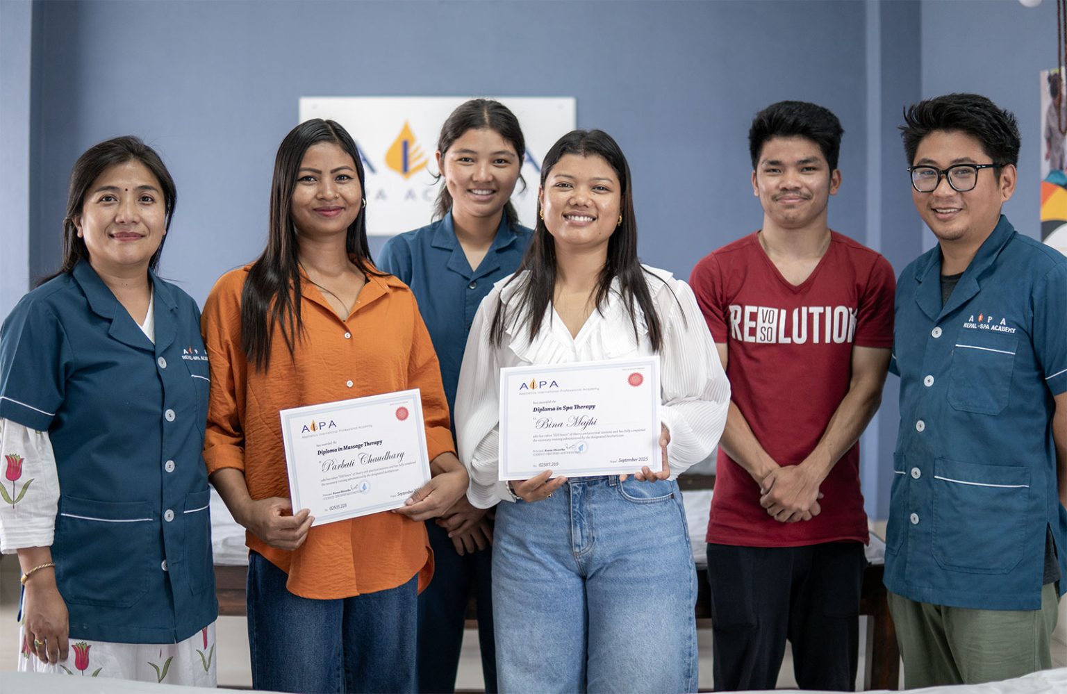 AIPA’s Full-Time Diploma in Massage Therapy Graduates.