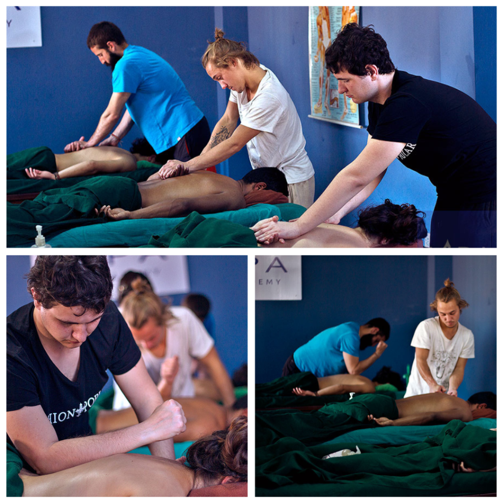 AIPA Stundents Performing Deep Tissue Massage