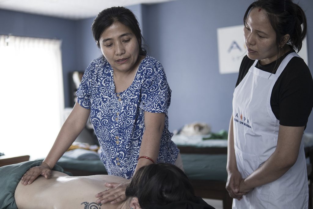CIDESCO Diploma in Spa Therapy students training at AIPA Kathmandu Nepal